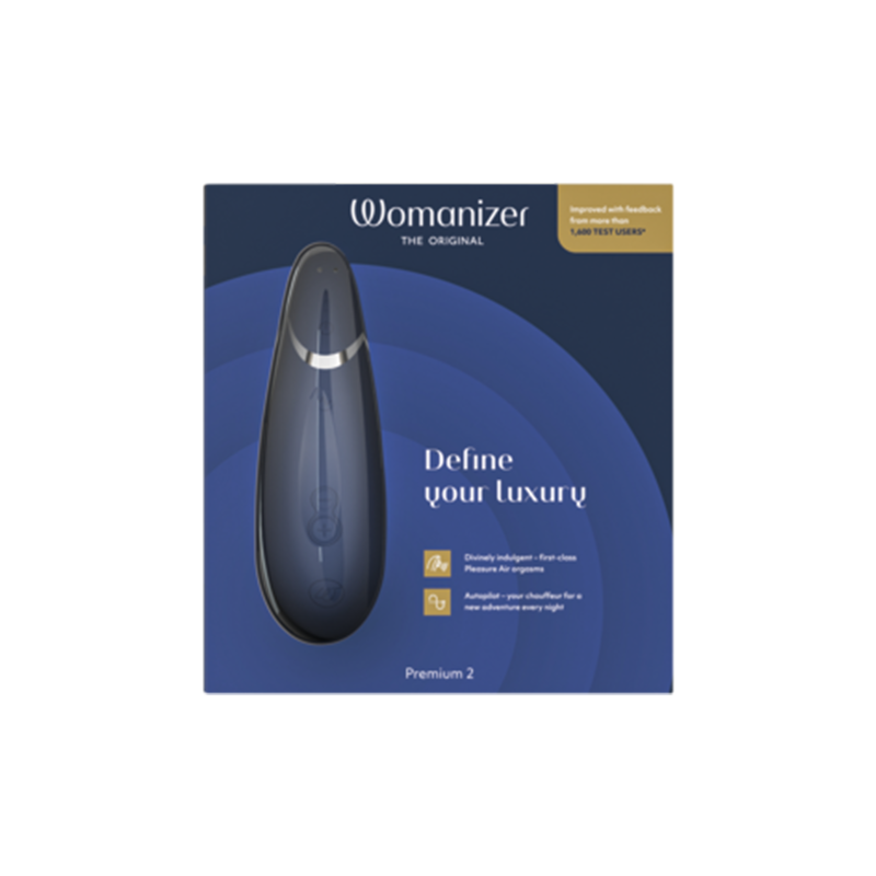Womanizer Premium 2 Clitoral Stimulator - Blueberry