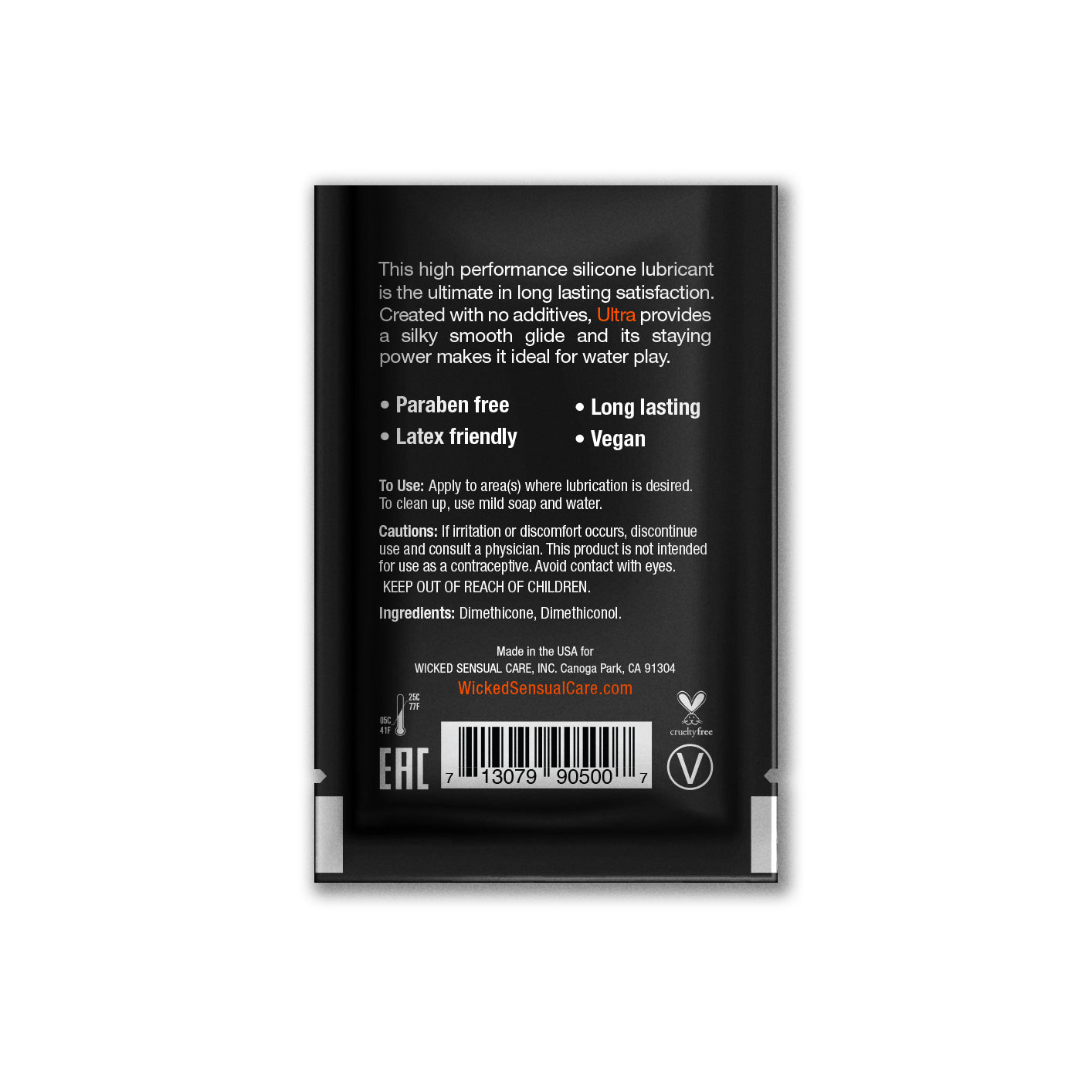 Wicked Ultra Silicone Lubricant - Sachet