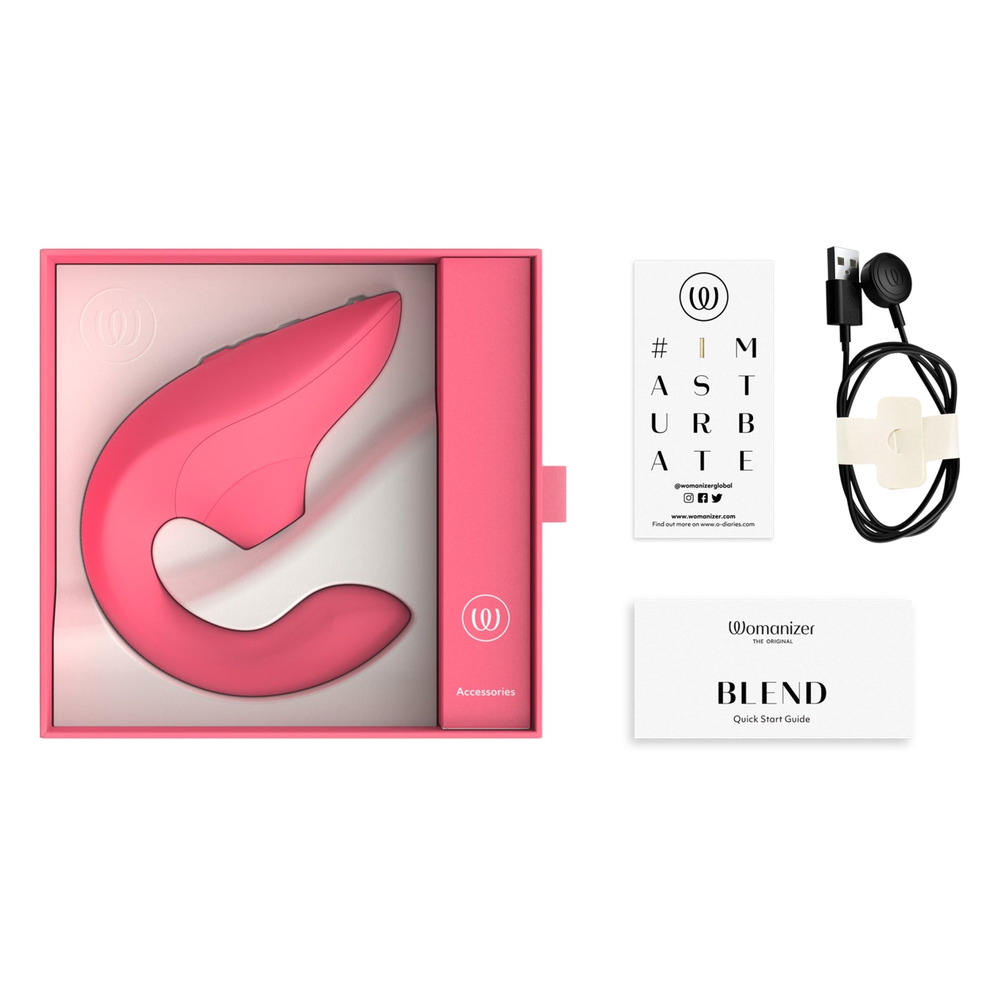 Womanizer Blend Dual Stimulator - Vibrant Rose