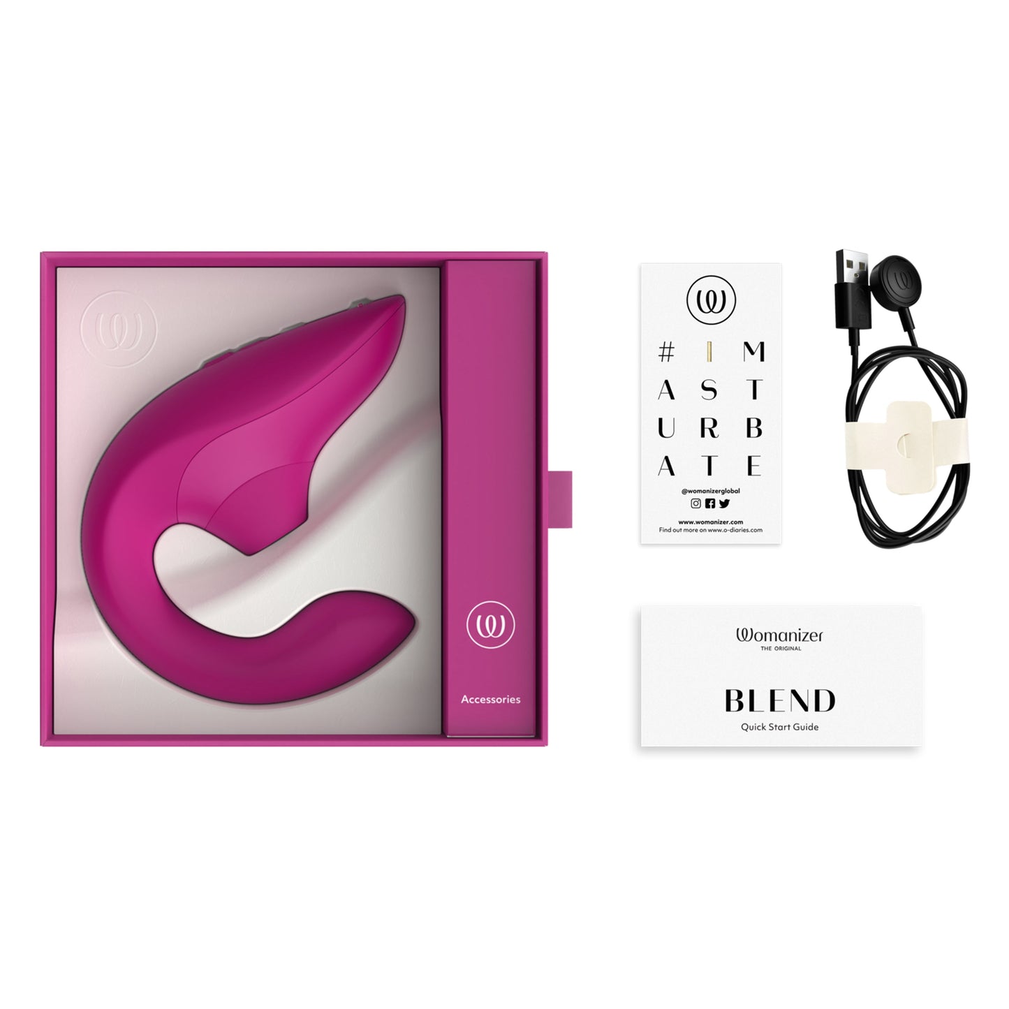 Womanizer Blend Dual Stimulator - Vibrant Pink