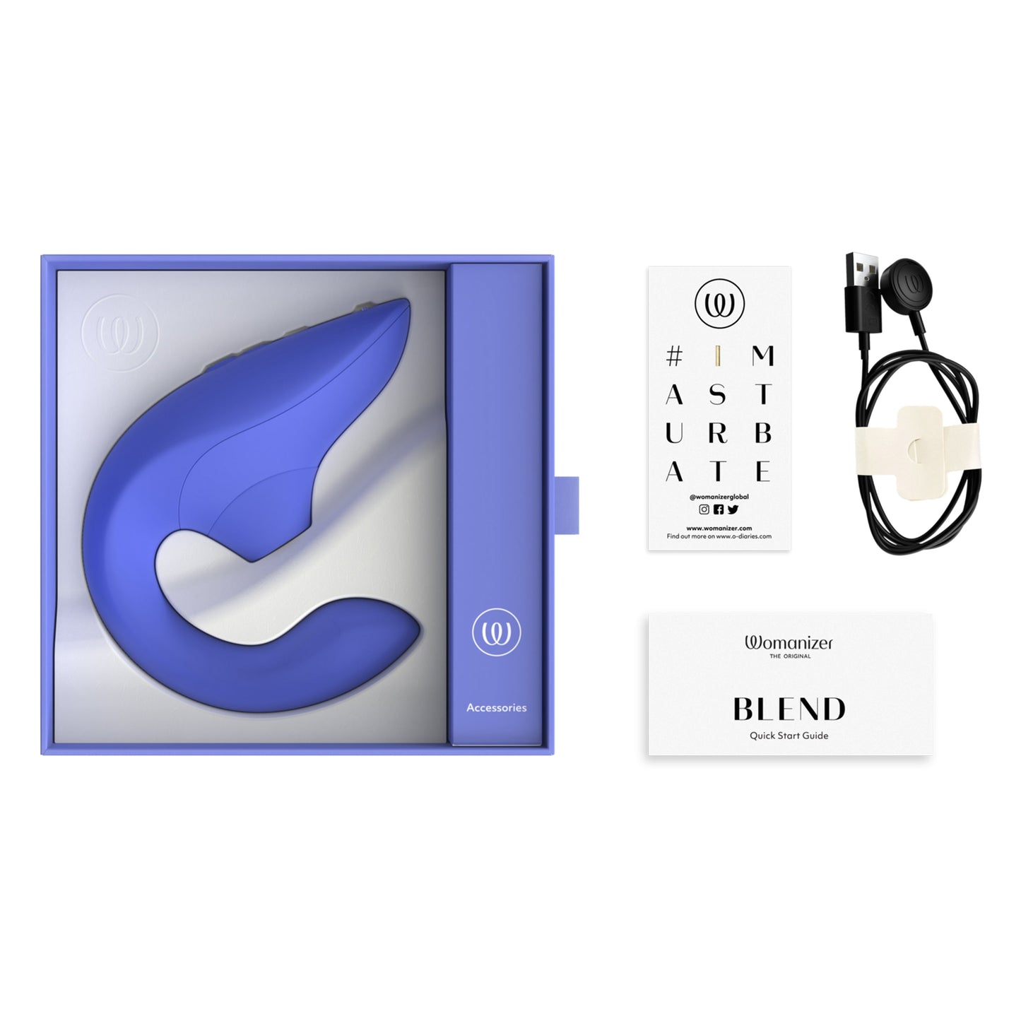 Womanizer Blend Dual Stimulator - Vibrant Blue