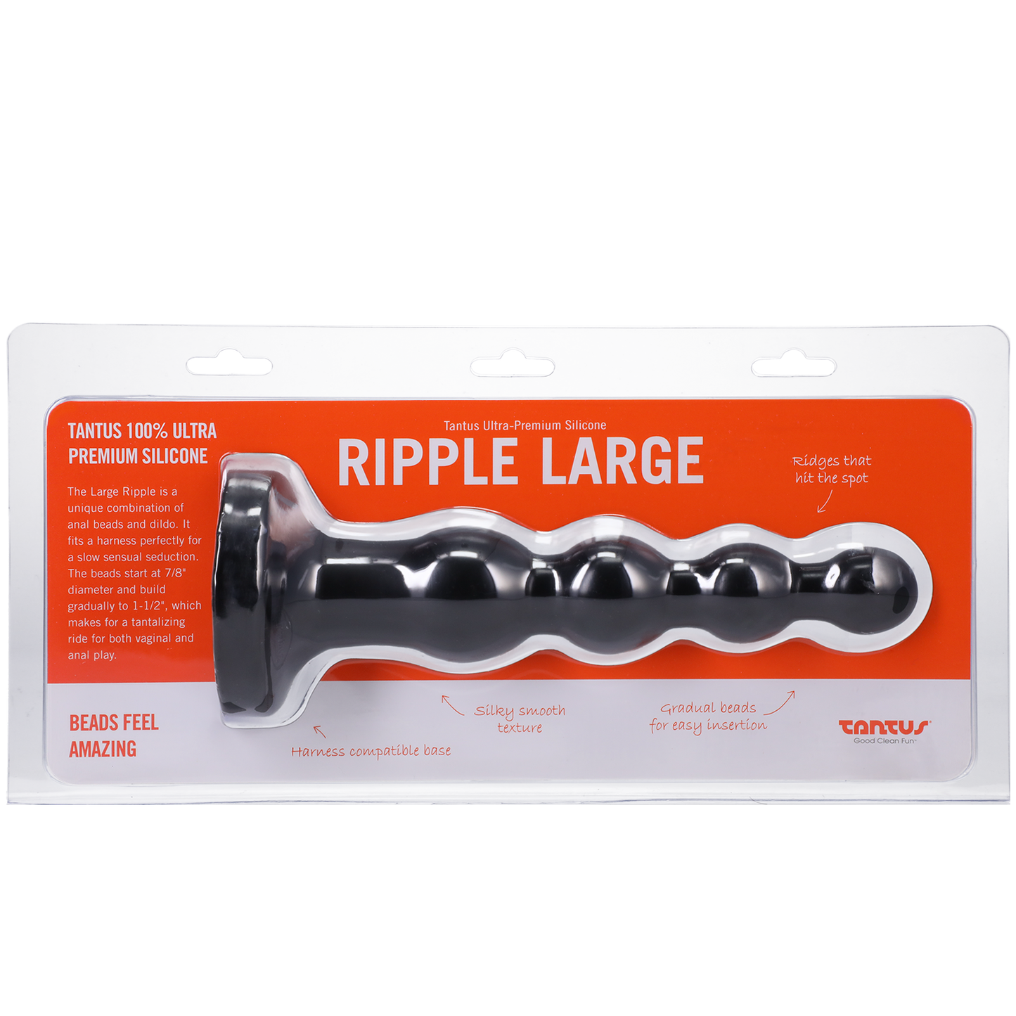 Tantus Ripple Large Silicone Butt Plug