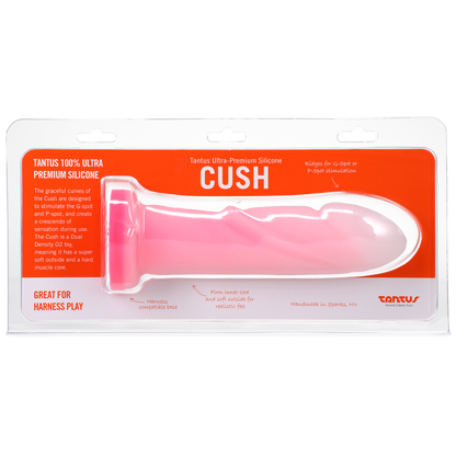 Tantus Cush O2 Dual Density Dildo - Rose Quartz