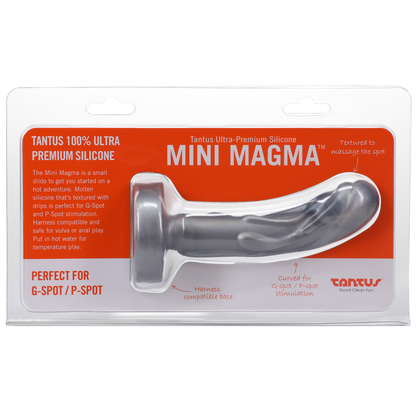 Tantus Mini Magma Silicone Dildo - Silver