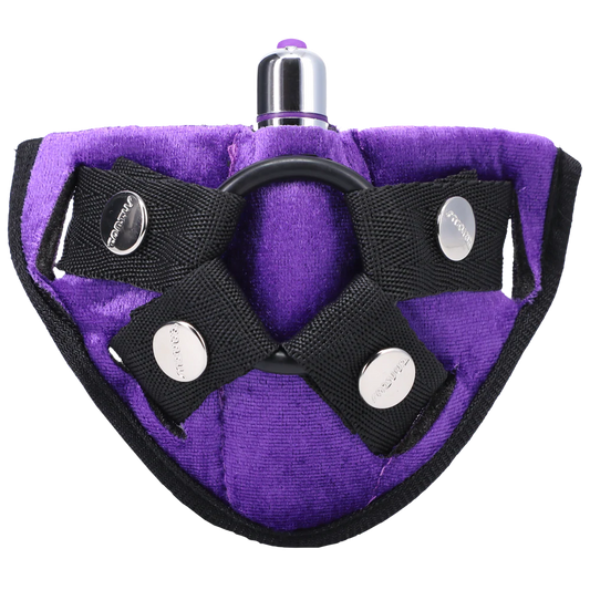 Tantus Velvet Vibrating Harness Lilac