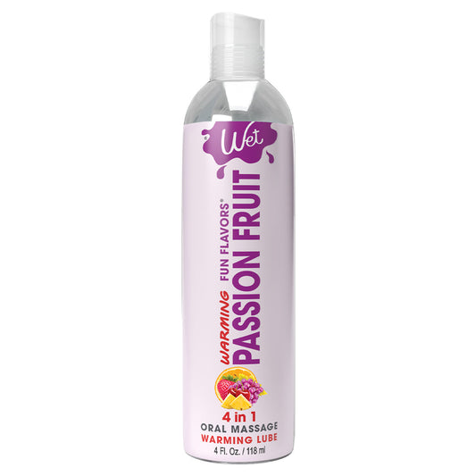 Wet Fun Flavors 4-in-1 Passion Fruit Warming Lubricant 4 Fl. Oz. / 118 ml
