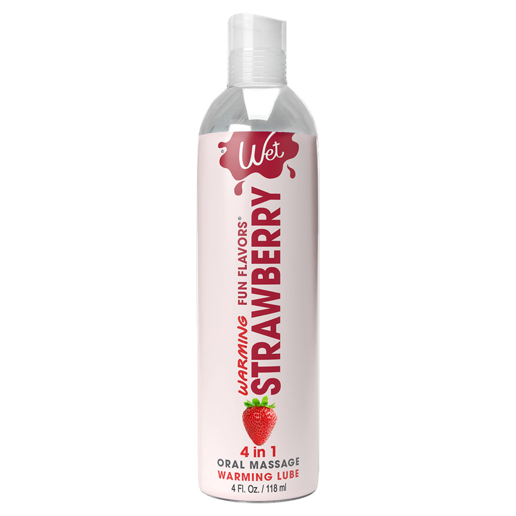 Wet Fun Flavors 4-in-1 Strawberry Warming Lubricant 4 Fl. Oz. / 118 ml