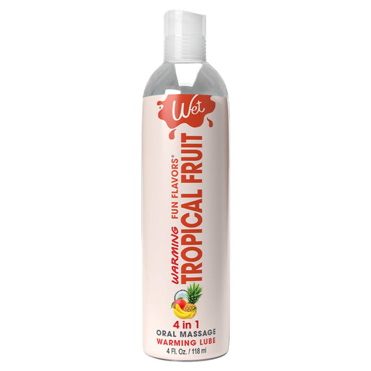 Wet Fun Flavors 4-in-1 Tropical Fruit Warming Lubricant 4 Fl. Oz. / 118 ml