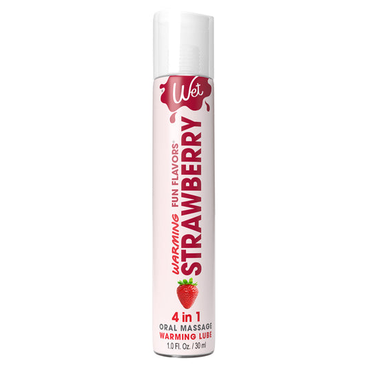 Wet Fun Flavors 4-in-1 Strawberry Warming Lubricant 1 Fl Oz. / 30 ml
