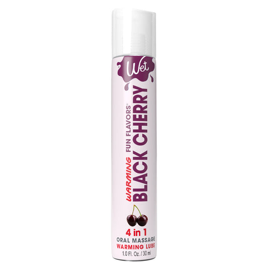 Wet Fun Flavors 4-in-1 Black Cherry Warming Lubricant 1 Fl. Oz. / 30 ml