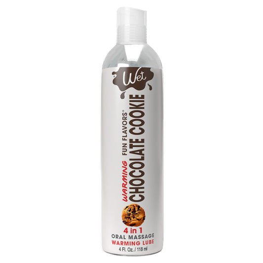 Wet Fun Flavors 4-in-1 Chocolate Cookie Warming Lubricant 4 Fl. Oz. / 118 ml