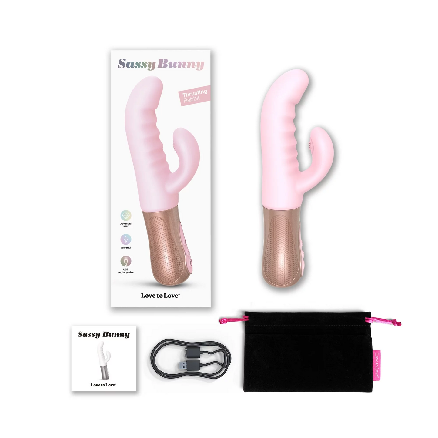 Love To Love Sassy Bunny - Baby Pink