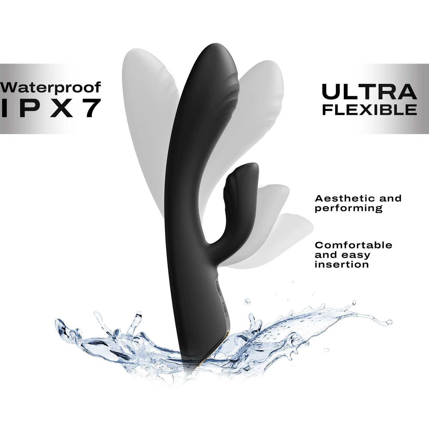 Dorcel Flexi Rabbit Warming Vibrator Black