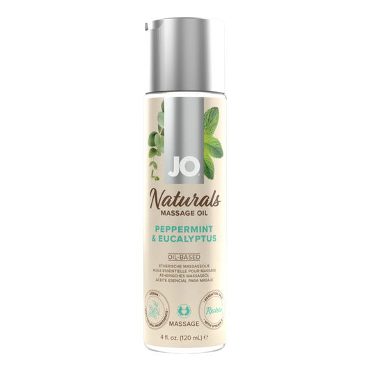 System JO Naturals Peppermint & Eucalyptus Massage Oil