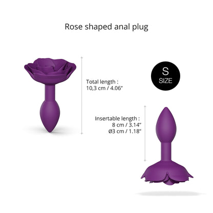 Love To Love Open Roses Anal Plug Small - Purple rain