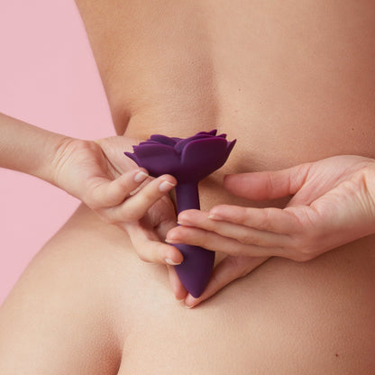 Love To Love Open Roses Anal Plug Small - Purple rain