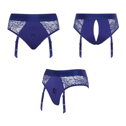 Strap on me! HARNESS LINGERIE DIVA - L - NIGHT BLUE