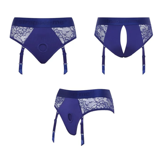 Strap on me! HARNESS LINGERIE DIVA - L - NIGHT BLUE