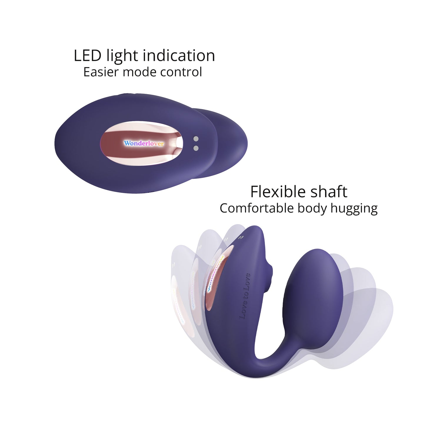 Love To Love WonderLover Clitoral and G-Spot Vibrator - Midnight Indigo