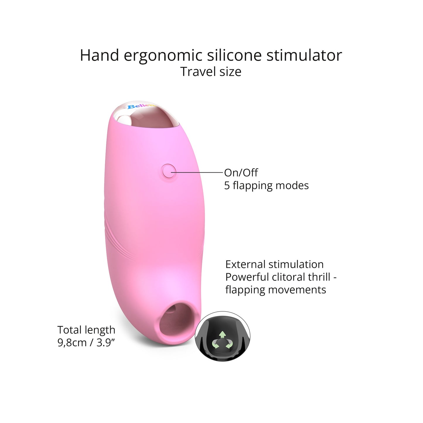 Love To Love Believer Clitoral Stimulator -  Pink Passion