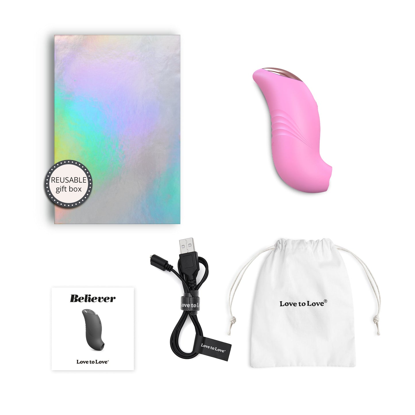 Love To Love Believer Clitoral Stimulator -  Pink Passion