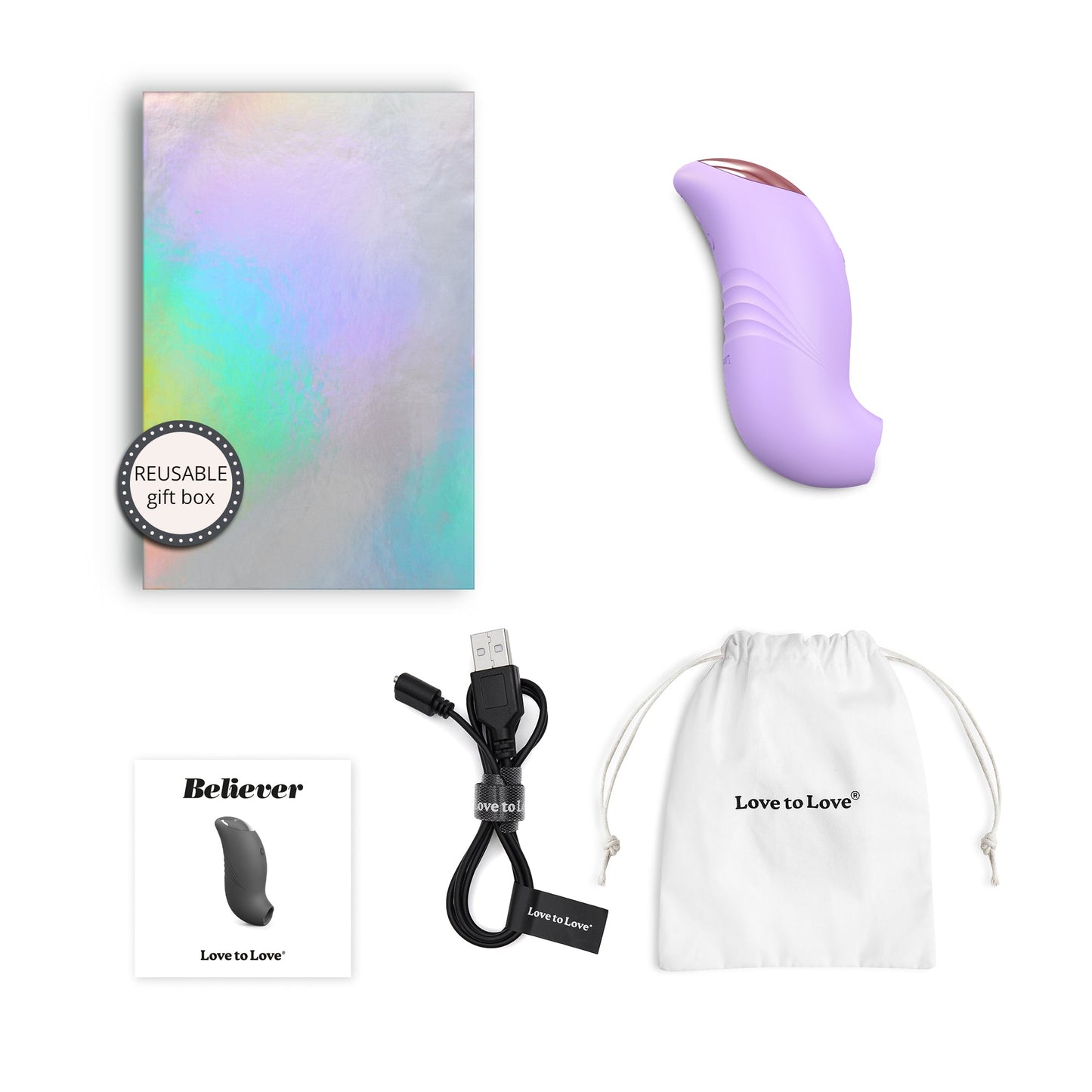 Love To Love Believer Clitoral Stimulator -  Viva Mauve