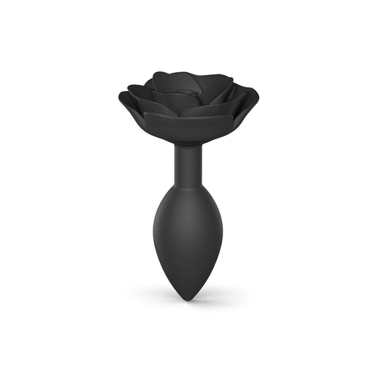 Love To Love Open Roses Anal Plug Large - Black Onyx