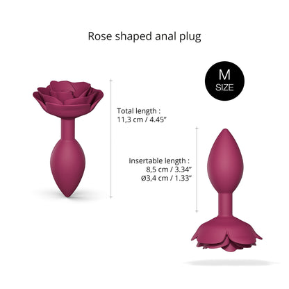 Love To Love Open Roses Anal Plug Medium - Plum Star