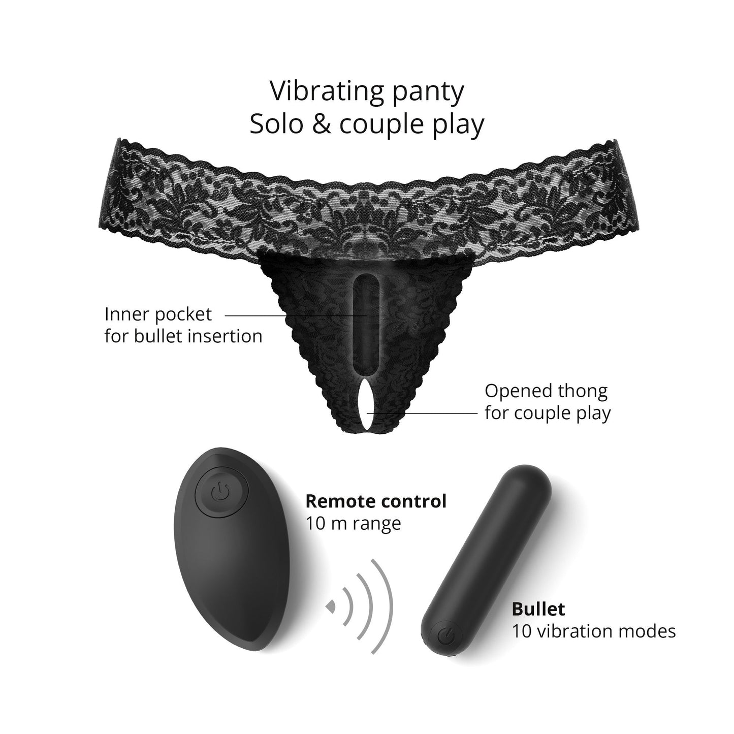 Love to Love Secret Panty 2 Black
