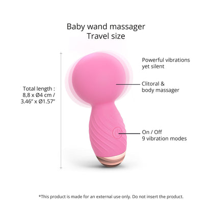 Love to Love Itsy Bitsy Mini Wand Vibrator - PINK PASSION