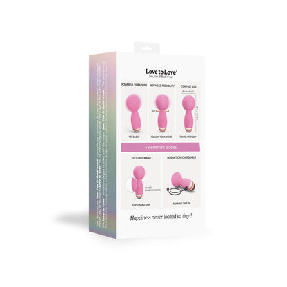 Love to Love Itsy Bitsy Mini Wand Vibrator - PINK PASSION