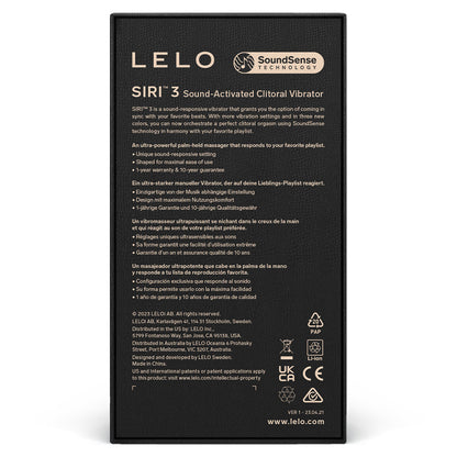 Lelo Siri 3 Clitoral Vibrator Lavender