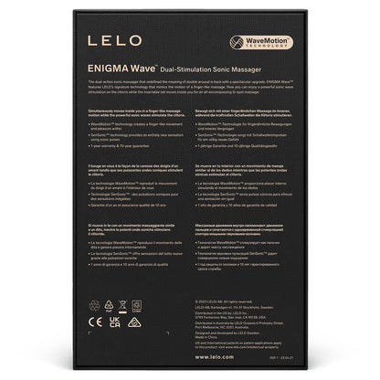 Lelo Enigma Wave Dual Stimulation Sonic Massager -  Black