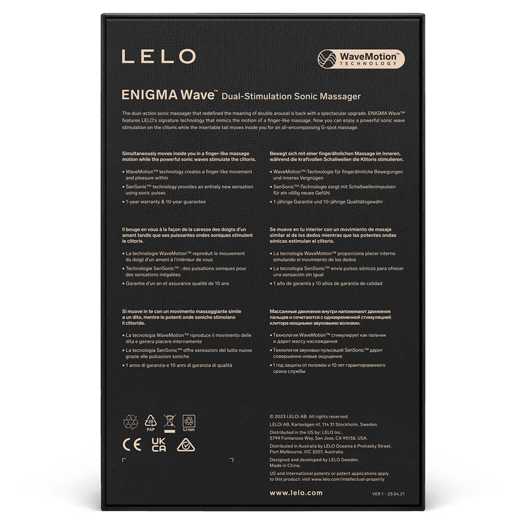 Lelo Enigma Wave Dual Stimulation Sonic Massager - Cyber Purple
