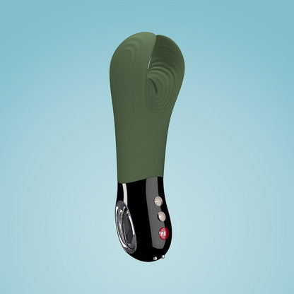 Fun Factory Manta Vibrating Stroker for Men Moss Green