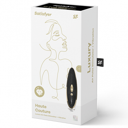 Satisfyer Haute Couture Air Pulse Stimulator - Black/White