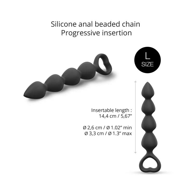 Love To Love Bing Bang Anal Plug Large -Black