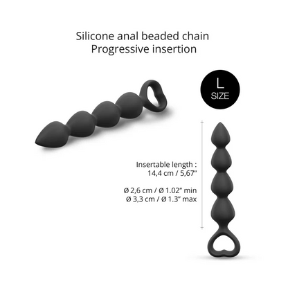 Love To Love Bing Bang Anal Plug Large -Black
