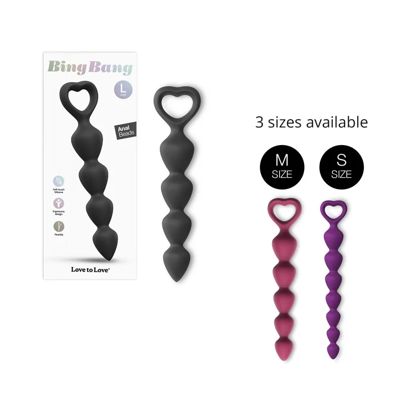 Love To Love Bing Bang Anal Plug Large -Black