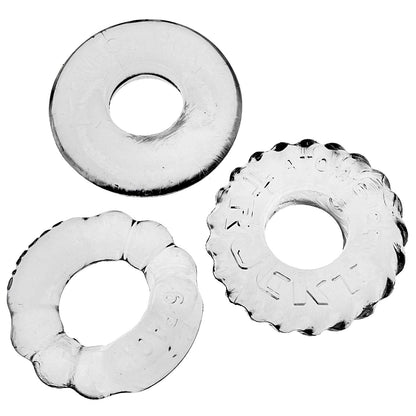 Oxballs Bonemaker Cock Ring 3-Pack Clear