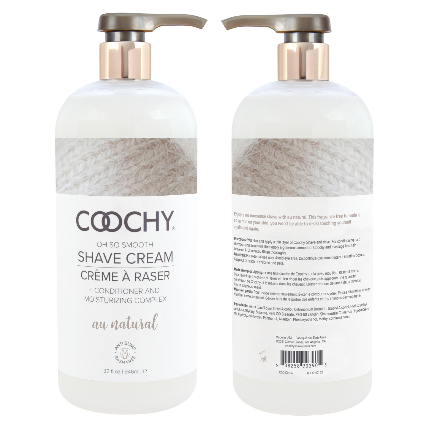 Coochy Shave Cream AU Natural 32oz