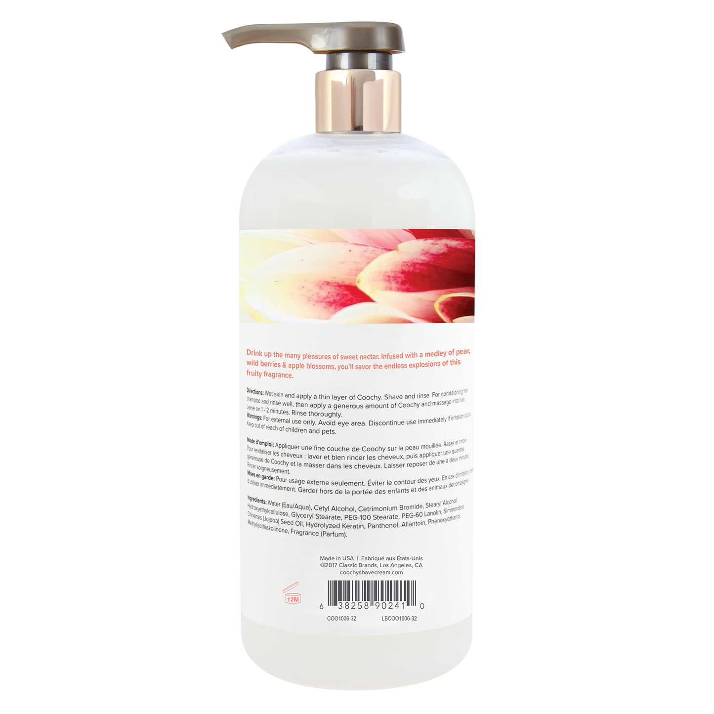 Coochy Cream Sweet Nectar Shave Cream 32oz