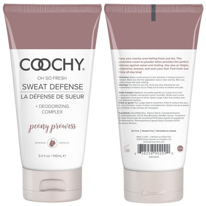Coochy Sweat Defense Peony Prowess 3.4oz | 100mL