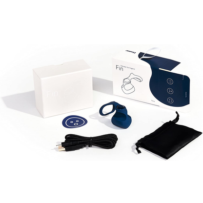 Dame Fin Finger Vibrator Navy