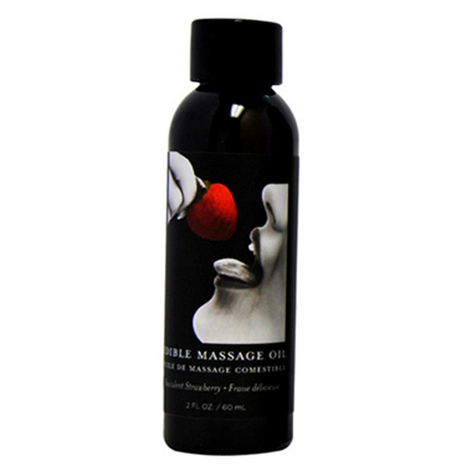 Earthly Body Strawberry Edible Massage Oil 2 fl oz / 60 ml