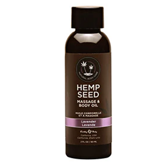 Earthly Body Hemp Seed Massage Oil Lavender Scent 2 oz