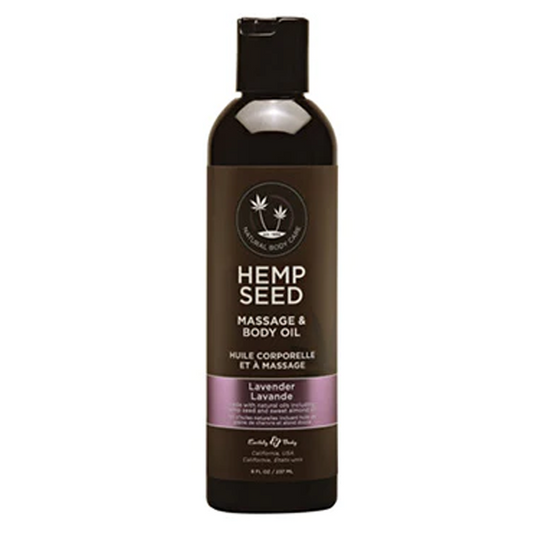 Earthly Body Hemp Seed Massage Oil Lavender Scent 8 oz