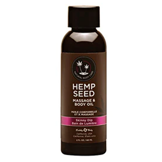 Earthly Body Hemp Seed Massage Oil Skinny Dip 2 oz