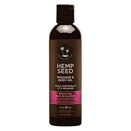 Earthly Body Hemp Seed Massage Oil Skinny Dip 8 oz