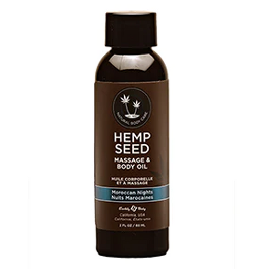 Earthly Body Hemp Seed Massage Oil Moroccan 2 oz